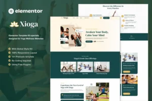 Mua Xioga - Yoga Wellness Elementor Template Kit giá rẻ