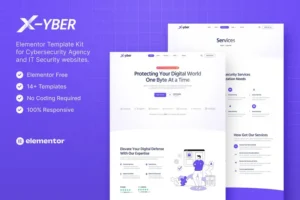 Mua Xyber – Cybersecurity Agency & IT Security Elementor Template Kit giá rẻ