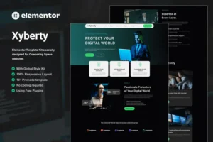 Mua Xyberty - Cyber Security Elementor Template Kit giá rẻ