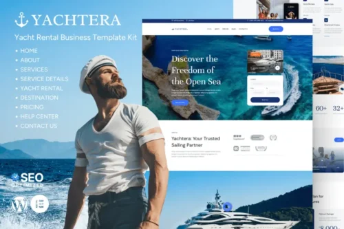 Mua Yachtera - Yacht Club & Boat Rental Elementor Template Kit giá rẻ