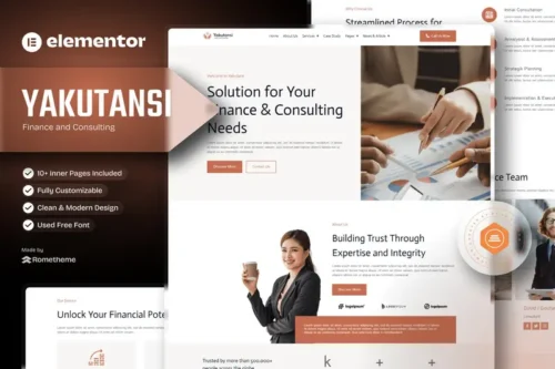 Mua Yakutansi - Finance and Consulting Elementor Template Kit giá rẻ