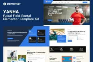 Mua Yanha - Futsal Field Rental Elementor Pro Template Kit giá rẻ