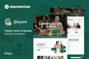 Mua Yaqeen - Islamic Center and Mosque Elementor Template Kit giá rẻ
