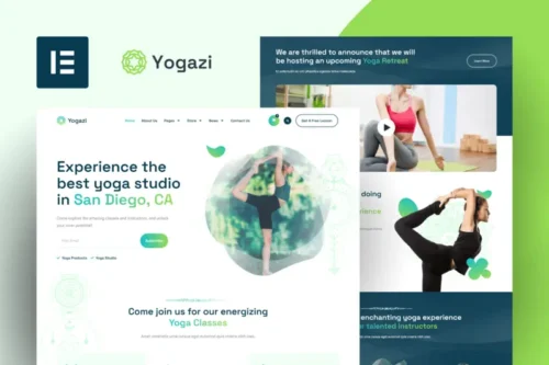 Mua Yogazi - Yoga Studio Elementor Pro Template Kit giá rẻ