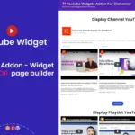 YouTube Widgets – Addon for elementor page builder
