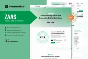 Mua Zaas - Apps & Software Startup Elementor Template Kit giá rẻ