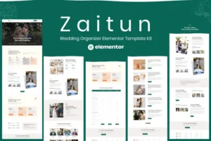 Mua Zaitun - Wedding Organizer Elementor Template Kit giá rẻ