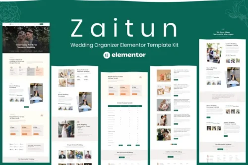 Mua Zaitun - Wedding Organizer Elementor Template Kit giá rẻ