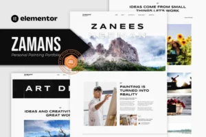 Mua Zamans - Personal Painting Portfolio Elementor Pro Template Kit giá rẻ