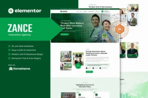 Mua Zance - Insurance Agency Elementor Template Kit giá rẻ
