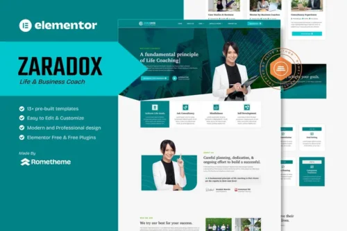 Mua Zaradox - Life & Business Coach Elementor Template Kit giá rẻ