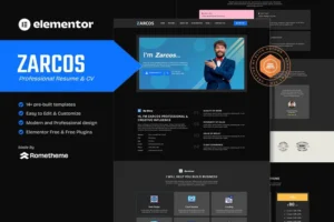 Mua Zarcos - Professional Resume & CV Elementor Template Kit giá rẻ