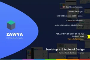 Mua Zawya - Bootstrap 4 & Material Design Admin Panel giá rẻ