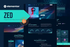 Mua Zed - Programmer Resume & Portfolio Elementor Template Kit giá rẻ