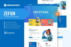 Mua Zefun - Comedian & Entertainer Elementor Template Kit giá rẻ