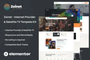 Mua Zeinet - Internet Provider & Satellite TV Template Kit giá rẻ