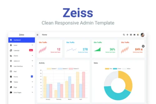 Mua Zeiss - Clean Responsive Admin Template giá rẻ