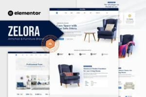 Mua Zelora - Armchair & Furniture Brand Elementor Template Kit giá rẻ
