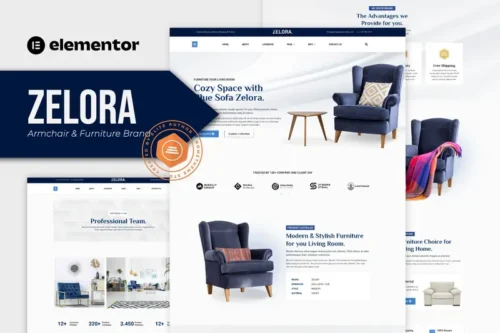 Mua Zelora - Armchair & Furniture Brand Elementor Template Kit giá rẻ