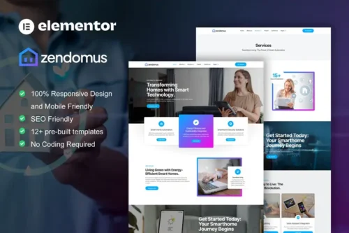 Mua Zendomus - Smart Home & Technology Services Elementor Pro Template Kit giá rẻ
