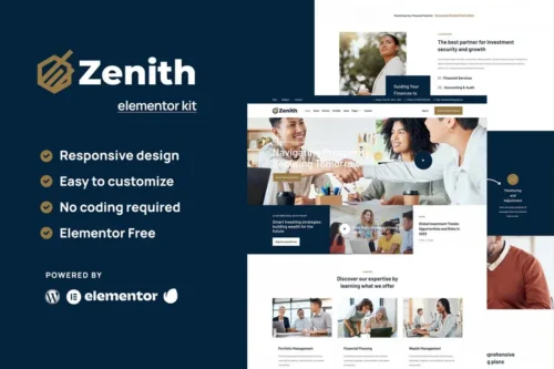 Mua Zenith - Investment & Business Opportunity Elementor Template Kit giá rẻ