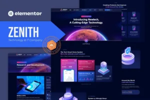 Mua Zenith - Technology & IT Company Elementor Template Kit giá rẻ