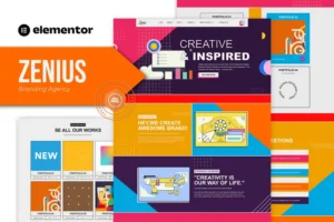 Mua Zenius - Colorful Branding Agency Elementor Template Kit giá rẻ