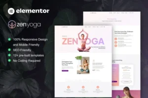 Mua ZenYoga - Yoga & Meditation Elementor Template Kit giá rẻ