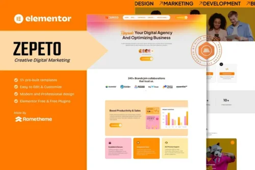 Mua Zepeto - Creative Digital Marketing Elementor Template Kit giá rẻ
