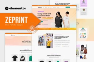 Mua Zeprint - Print T-shirt & Design Elementor Pro Template Kit giá rẻ