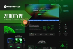 Mua Zerotype - Technology & Software Company Elementor Template Kit giá rẻ