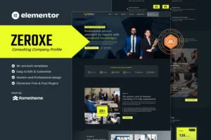 Mua Zeroxe - Consulting Company Profile Elementor Template Kit giá rẻ