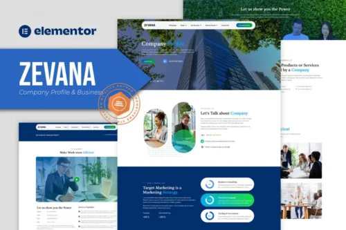 Mua Zevana - Company Profile & Business Elementor Template Kit giá rẻ