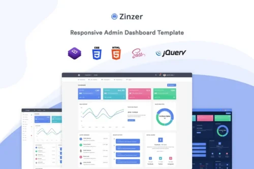 Mua Zinzer - Admin Dashboard Template giá rẻ