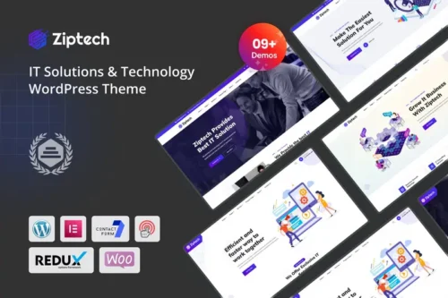 Mua Ziptech - IT Solutions Technology WordPress Theme giá rẻ