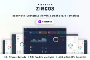 Mua Zircos - Bootstrap Admin & Dashboard Template giá rẻ