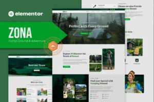 Mua Zona - Camp Ground & Adventure Elementor Template Kit giá rẻ