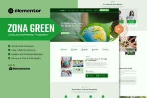 Mua Zona Green - NGOs Environmental Protection Elementor Template Kit giá rẻ