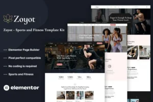 Mua Zoyot - Sports & Fitness Elementor Template Kit giá rẻ