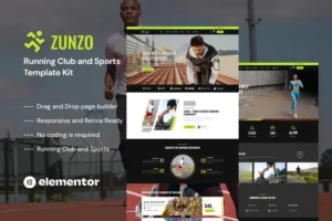 Mua Zunzo - Running Club & Sports Elementor Pro Template Kit giá rẻ