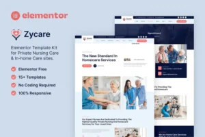 Mua Zycare – In-home Care & Private Nursing Agency Elementor Template Kit giá rẻ