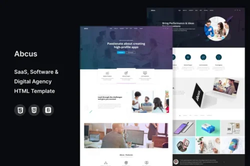 Mua Abcus - SaaS, Software & Digital Agency Template giá rẻ