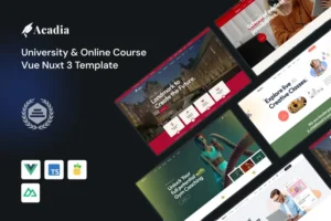 Mua Acadia - Education Template For Course Vue Nuxt 3 giá rẻ