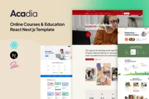Mua Acadia - Education Template For React Next js giá rẻ
