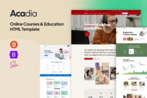 Mua Acadia - Online Courses & Education Template giá rẻ