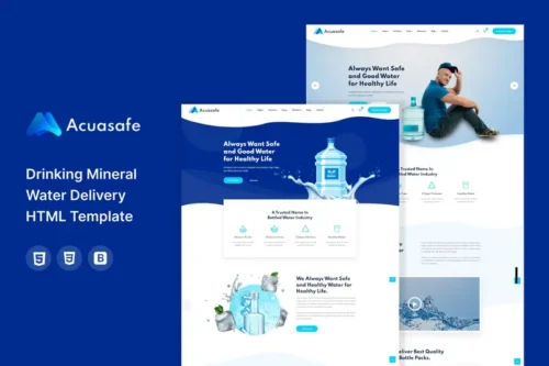 Mua Acuasafe - Drinking Water Delivery HTML Template giá rẻ