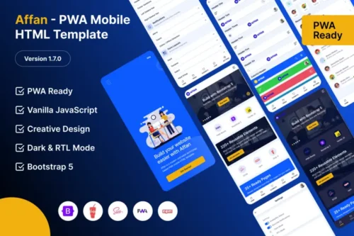 Mua Affan - PWA Mobile HTML Template giá rẻ