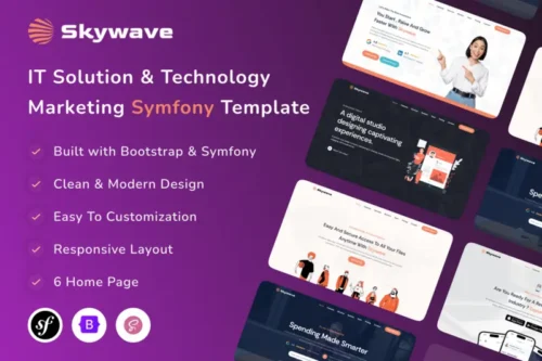 Mua Agency & Technology Symfony Template - Skywave giá rẻ