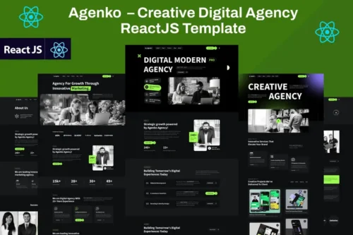 Mua Agenko - Creative Digital Agency ReactJS Template giá rẻ