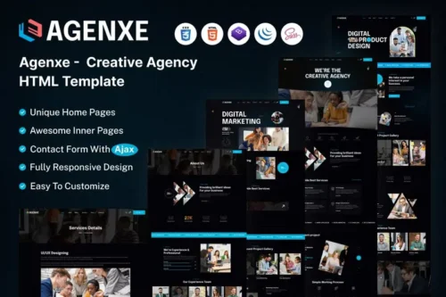 Mua Agenxe - Creative Agency HTML Template giá rẻ